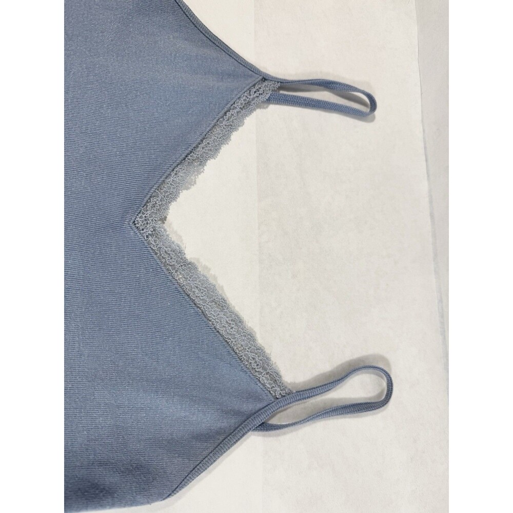 Brandy Melville Nicolette Lace Tank Blue Cropped OS - Picture 3 of 8